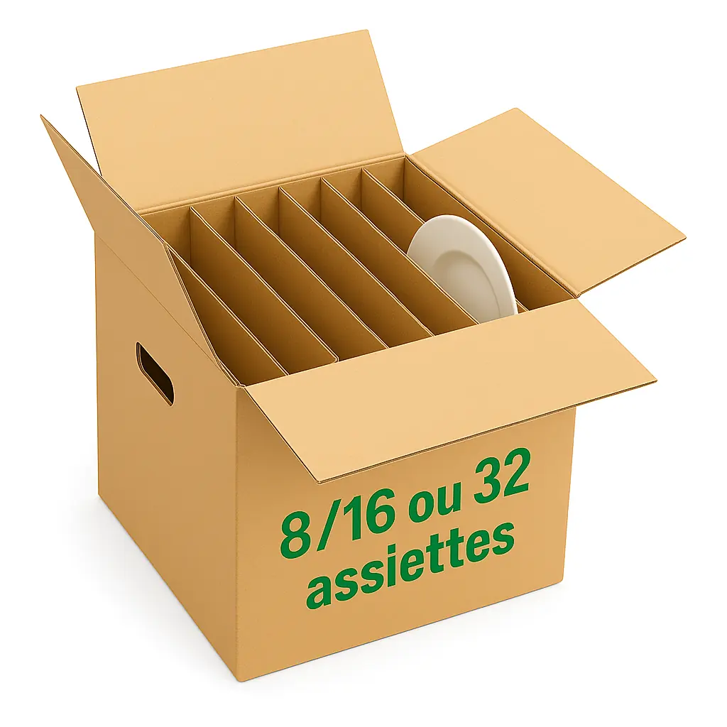 Carton de déménagement pour assiettes