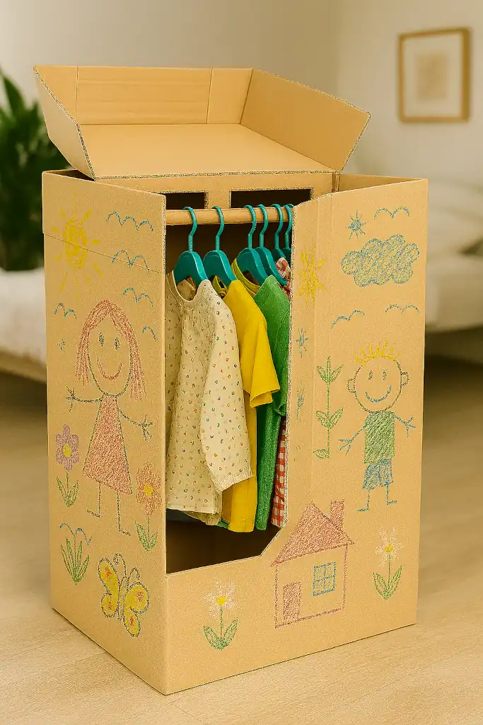 Carton penderie pour enfants