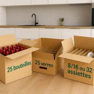 Cartons pour la vaisselle fragile