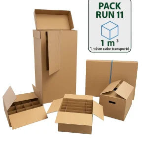 Lot de cartons de déménagements Run 11