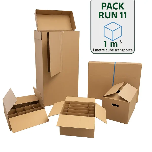 Lot de cartons de déménagements Run 11